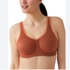 NEW WACOAL PUMPKIN SPICE SIMONE SPORT UNDERWIRE BRA SZ 36DD 855170 FULL COVERAGE